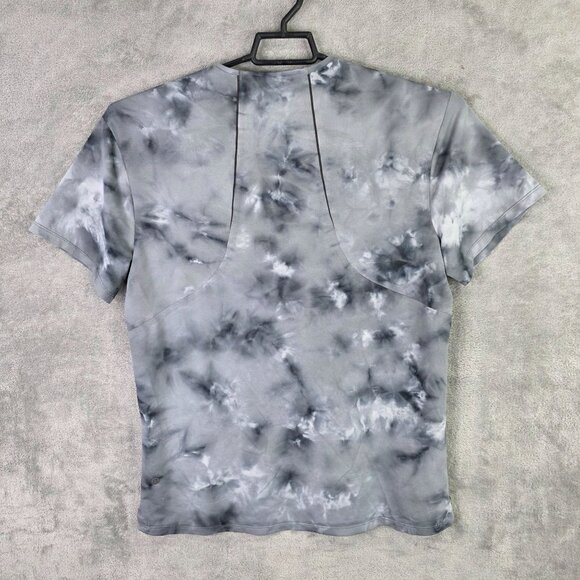 Mens Lululemon Gray Tie-Dye Performance Shirt Short Sleeve Crew Neck Size L - Picture 3 of 7